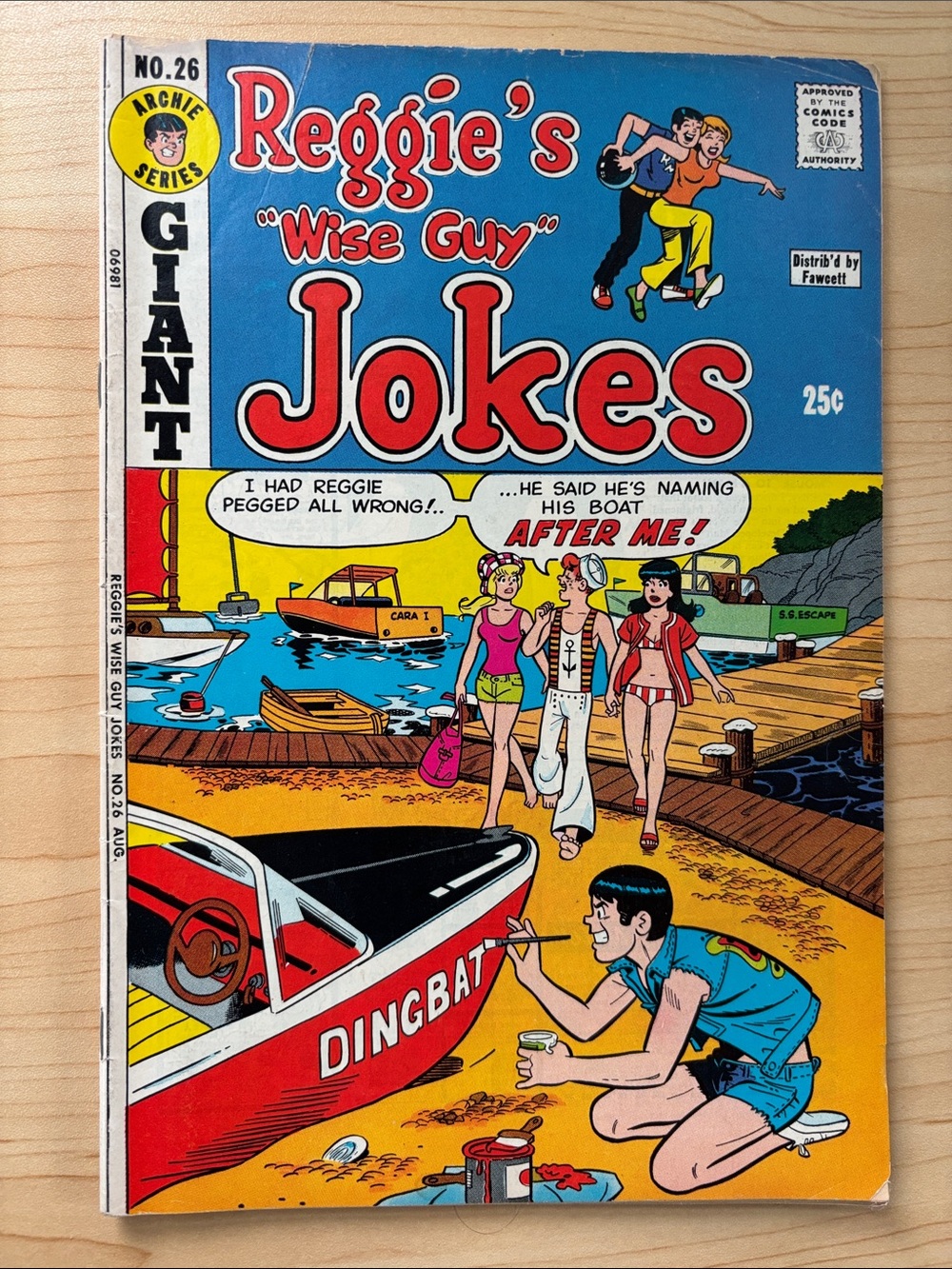 REGGIE'S WISE GUY JOKES (1968 Series) #26 Comic Book. Popsicle PanAm Ad